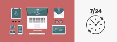 Sürekli kullanılabilir Hizmetleri - vektör web simgesi