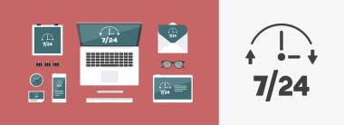 Sürekli kullanılabilir Hizmetleri - vektör web simgesi