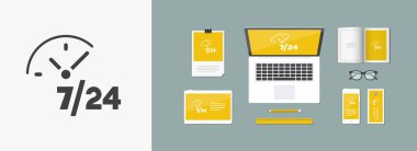 Sürekli kullanılabilir Hizmetleri - vektör web simgesi