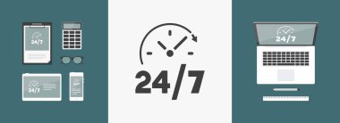 Sürekli kullanılabilir Hizmetleri - vektör web simgesi