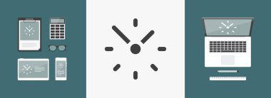 Harcama zaman kavramı - vektör web simgesi