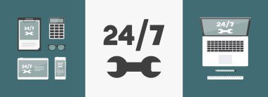 7/24 simgesi yardım hizmetleri