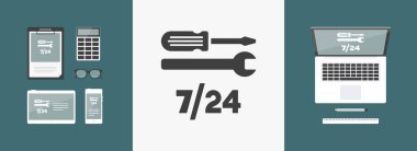 7/24 simgesi yardım hizmetleri