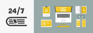 Sabit okul destek - vektör web simgesi