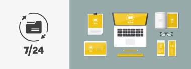 Sabit veri hizmetleri - vektör web simgesi