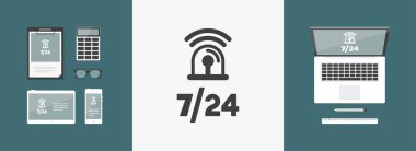 Sürekli koruma hizmeti - vektör web simgesi