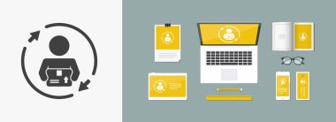 Sabit teslimat hizmeti 24/7 simgesi