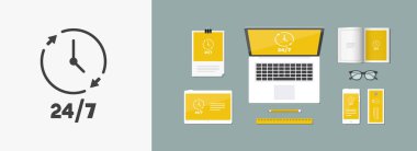 24/7 sabit kavramı sembol