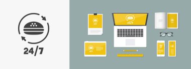 Fast-foood sabit hizmet simgesi