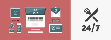 Online yemek Hizmetleri simgesi