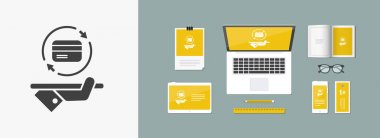 ATM tam 24/7 hizmet - bankacılık - vektör web simgesi