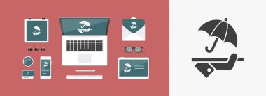 Koruma hizmetleri - vektör web simgesi