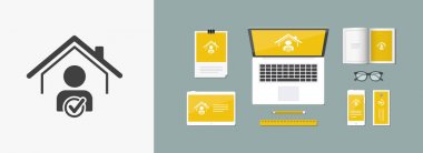 Ev alıcı - vektör web simgesini bulun