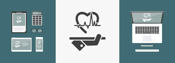 Servicios hospitalarios - Vector icono web — Vector de stock