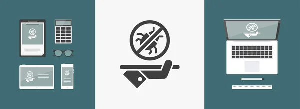 Icono del servicio de protección antivirus — Archivo Imágenes Vectoriales