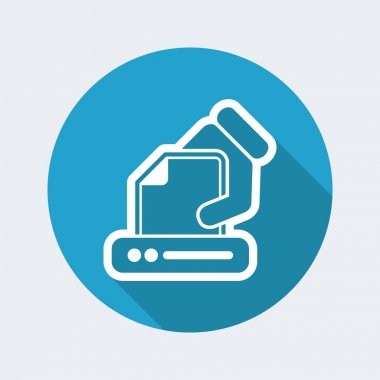 Yazıcı düz simgesi