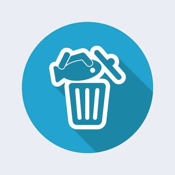 Gıda çöp kutusu simgesi — Stok Vektör