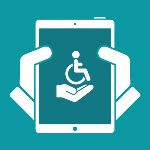 Handicapped concept - Minimal icon — Stock Vector