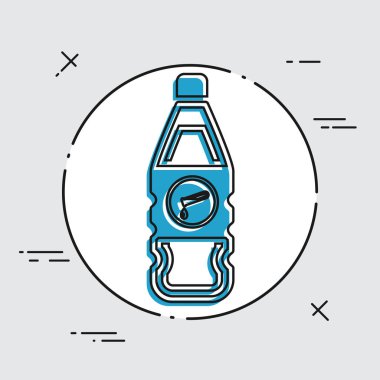 Tek izole tehlikeli şişe simgesi 