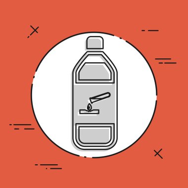 Tek izole tehlikeli şişe simgesi 