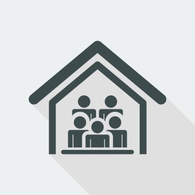  Tek ev toplantı simgesi 