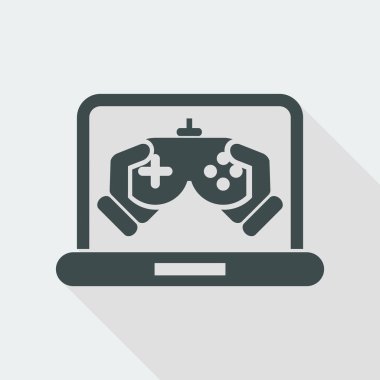 Tek izole video oyun simge vektör çizim