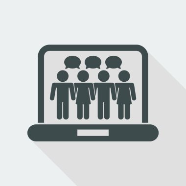 Tek izole sosyal ağ simge vektör çizim