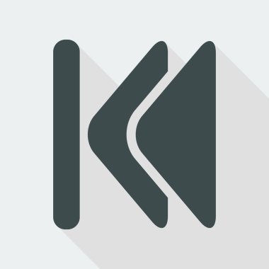 tek geri sarma simgesi