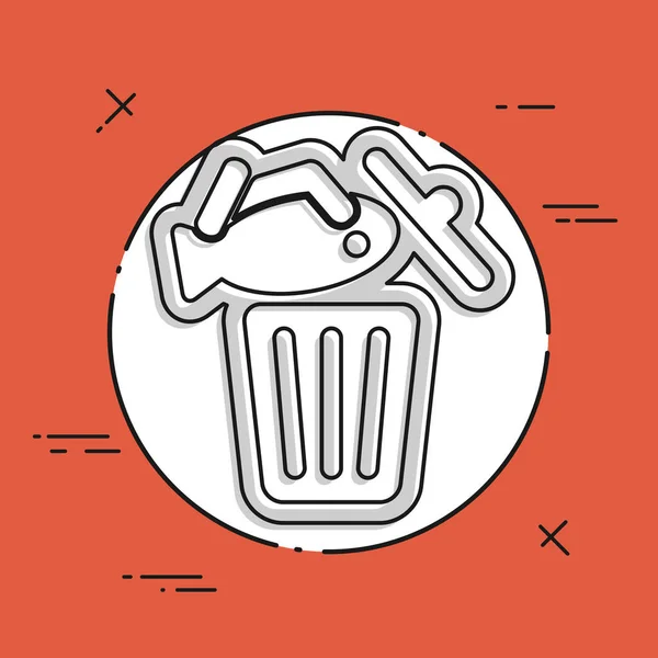 Trash web icon — Stock Vector