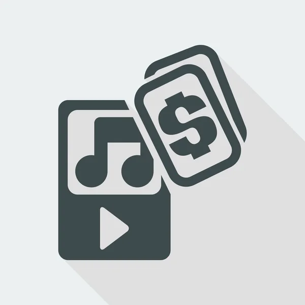Music buy icon — Stock Vector
