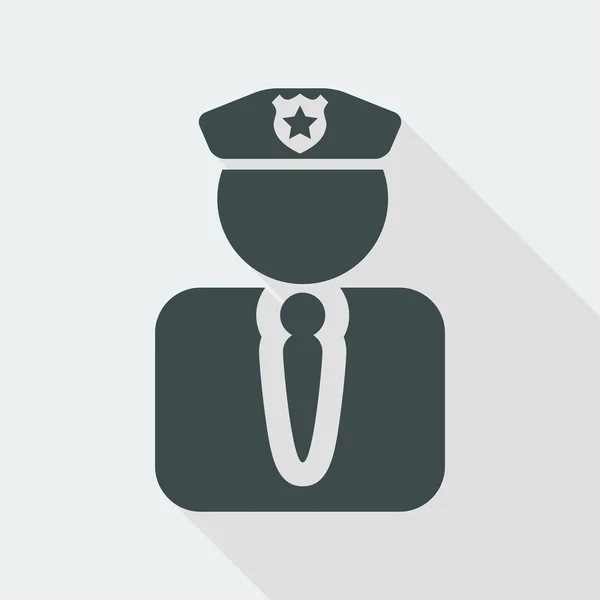 Single isolated police agent icon — Stock Vector