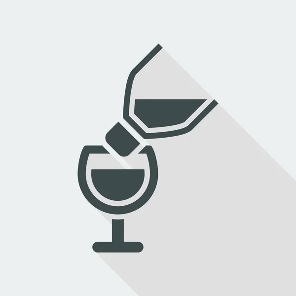 Vino único verter icono — Vector de stock