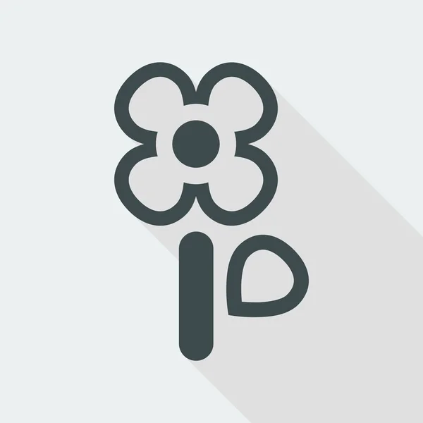 Enkelvoudige geïsoleerde bloem pictogram — Stockvector
