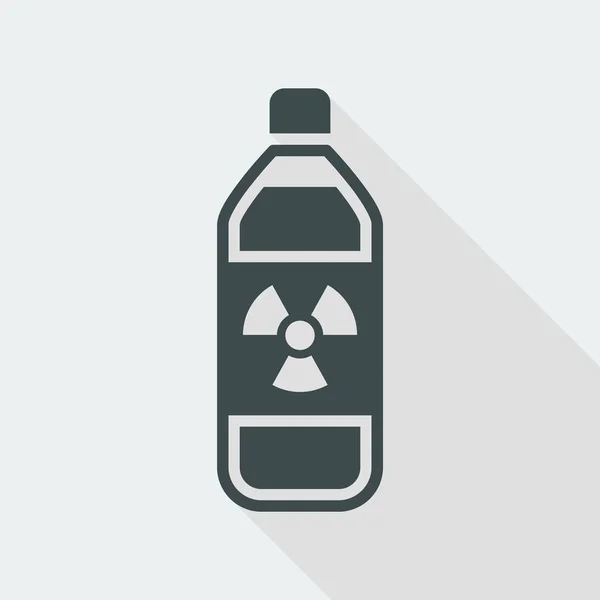 Radioactive bottle icon — Stock Vector