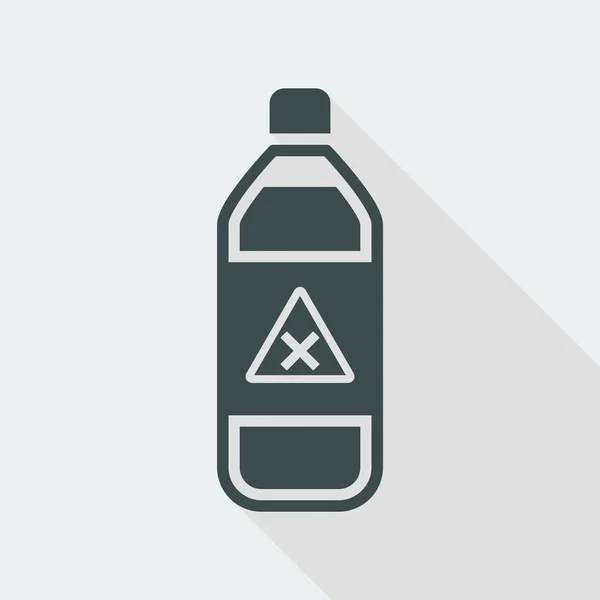 Pojedyncze niebezpieczeństwo butelka ikona — Wektor stockowy