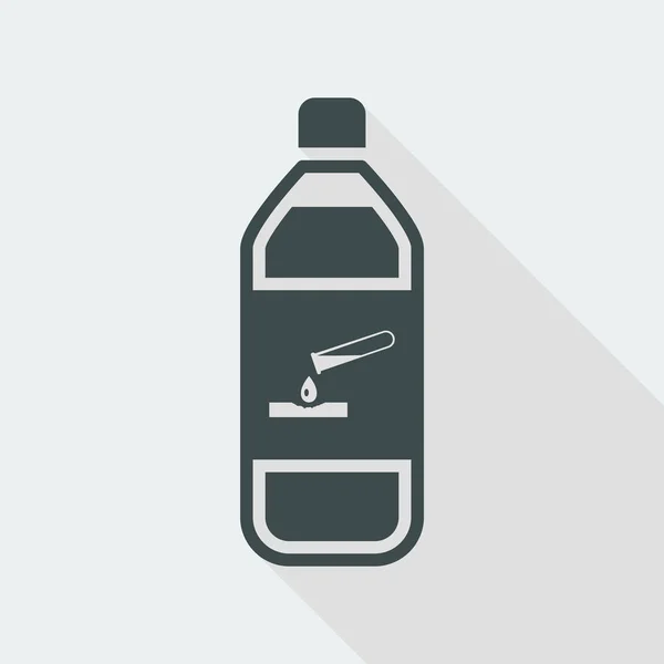 Icona singola bottiglia pericolosa isolata — Vettoriale Stock