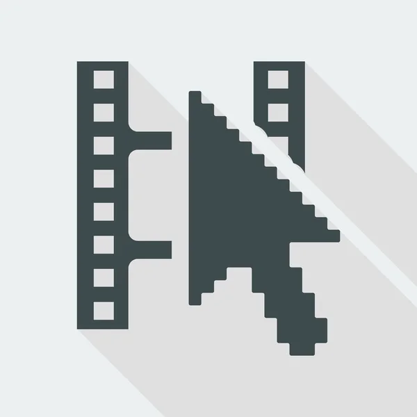 Einziges Web-Video-Symbol — Stockvektor