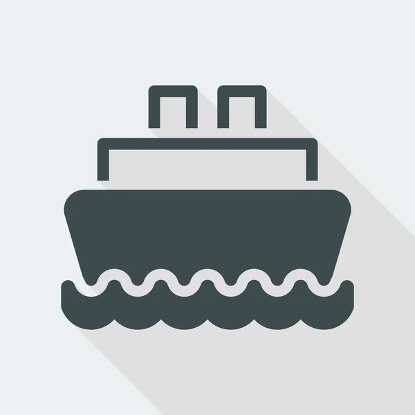 Icono de barco único — Vector de stock