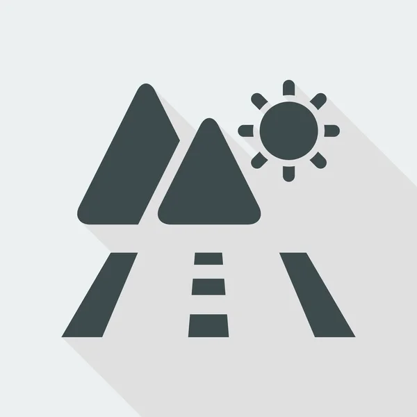 Mountain road ikonen — Stock vektor