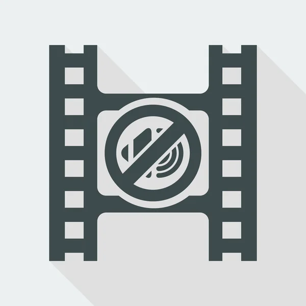 Jedna ikona ztlumení video — Stockový vektor