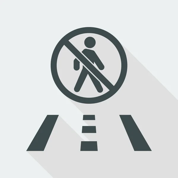 Singola icona vietata passeggiata — Vettoriale Stock