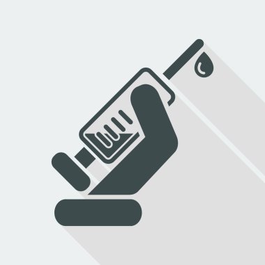 Şırınga düz simgesi