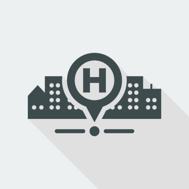 Hastane konumu illüstrasyon 