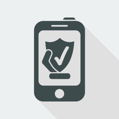 Smartphone koruma. illüstrasyon