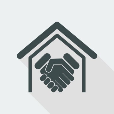 Emlak el sıkışma simgesi