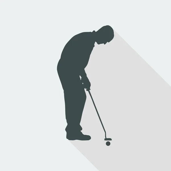 Jediné golfové ikona — Stockový vektor