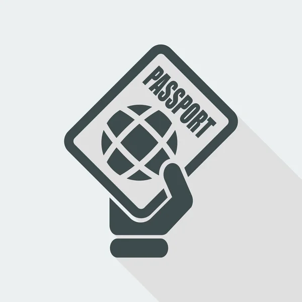 Icono de pasaporte simple — Vector de stock