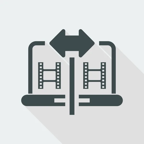 Partage icône vidéo — Image vectorielle