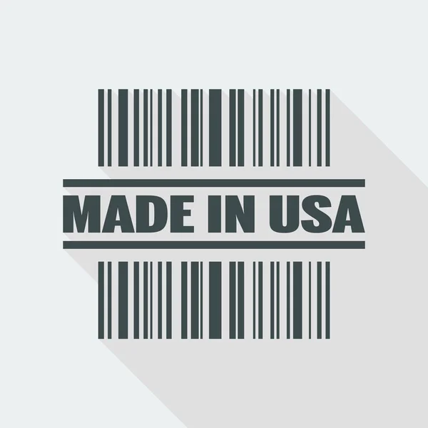 Solo hecho en el icono de EE.UU. — Vector de stock