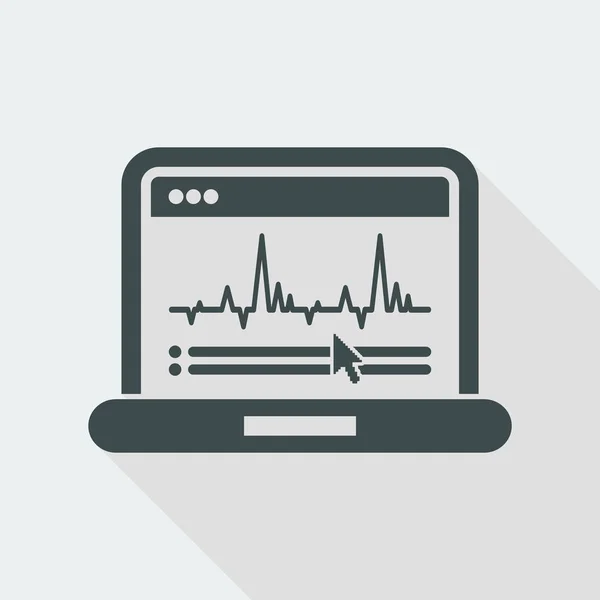 Diagrama gráfico icono del ordenador — Vector de stock